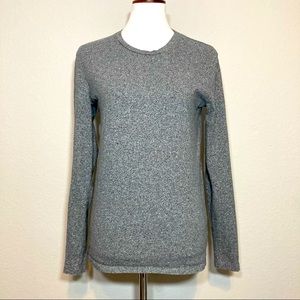EVERLANE Heather Gray Marled Long Sleeve Medium Weight Pullover Shirt Top…